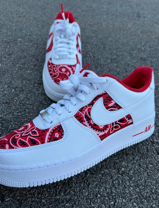 Red Bandana - Custom Air Force 1