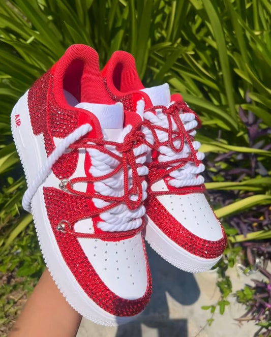 Red Bling - Custom Air Force 1