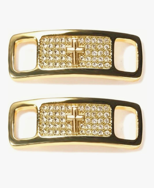 Gold Cross Lace Charm - Sole Struck