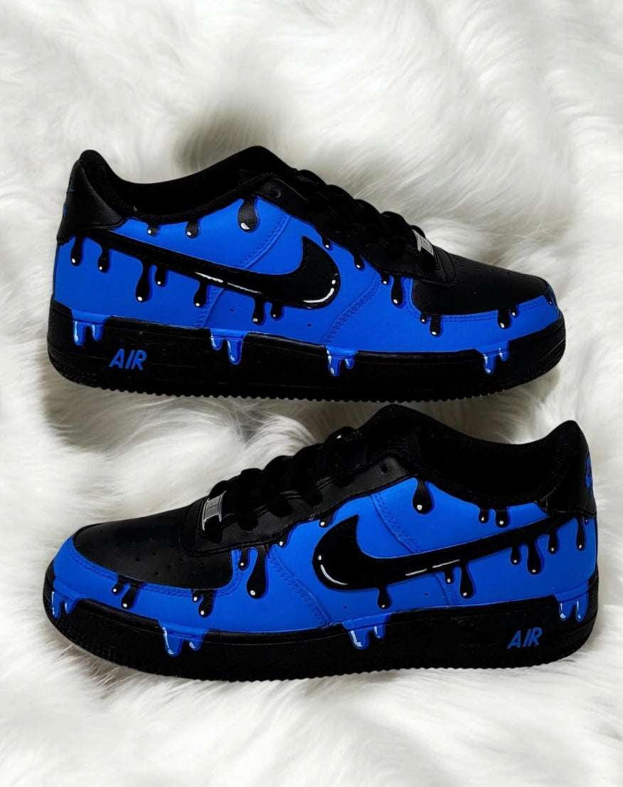 3D Blue Drip - Custom Air Force 1