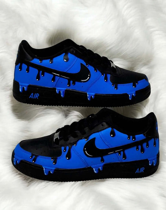 3D Blue Drip - Custom Air Force 1 - Sole Struck