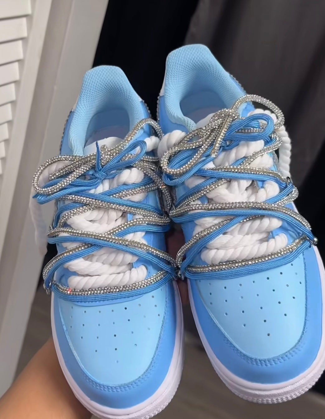 Blue Bling - Custom Air Force 1