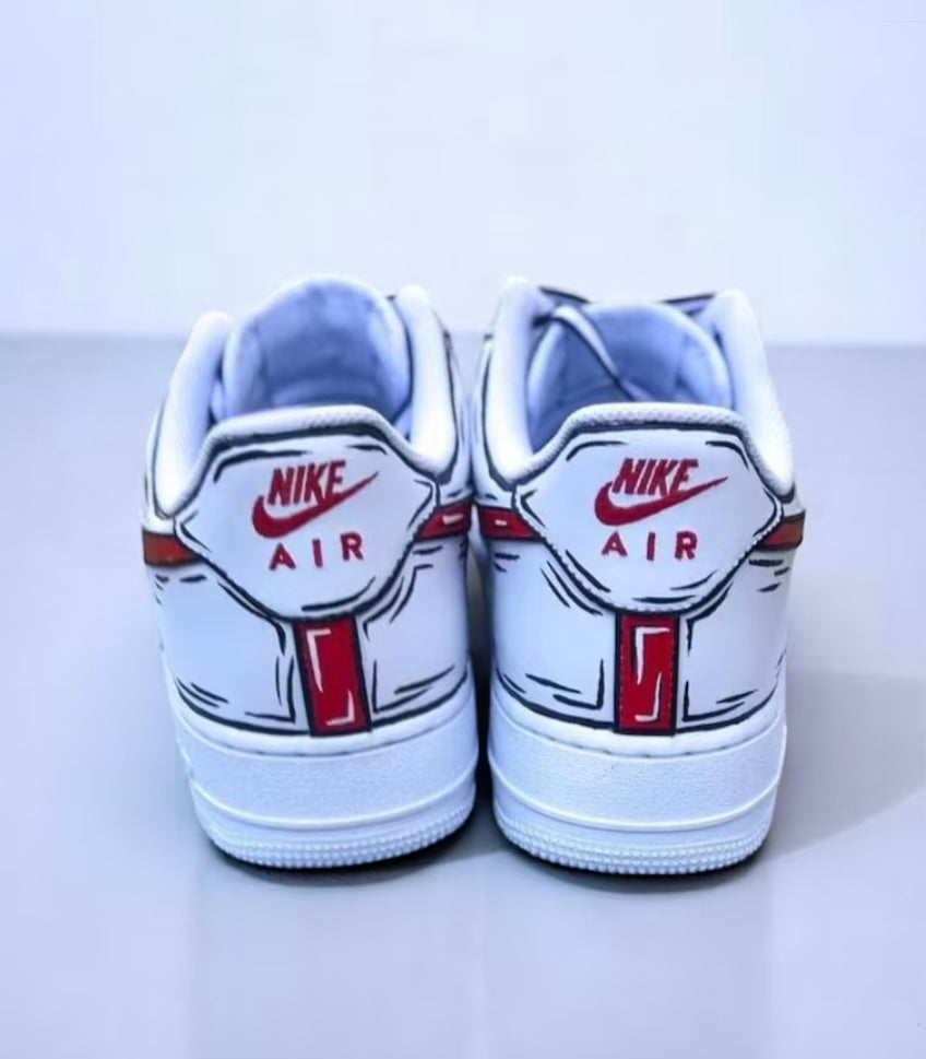 Red Cartoon - Custom Air Force 1 - Sole Struck