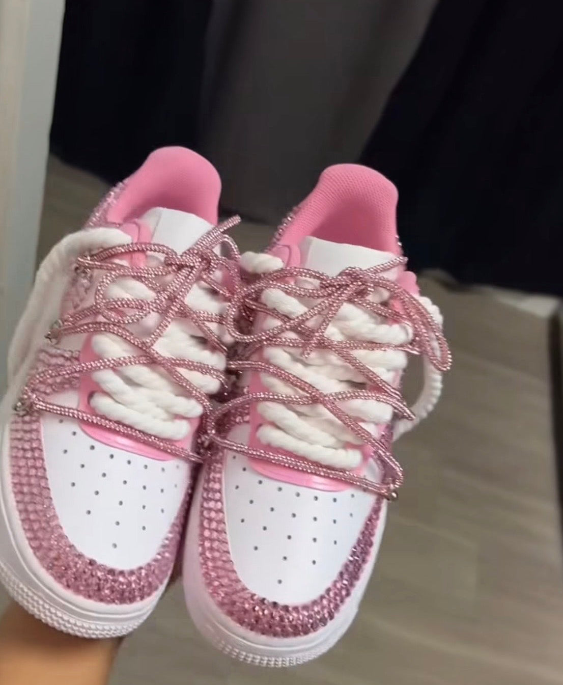 Pink Bling (With Name) - Custom Air Force 1 Sole Struck
