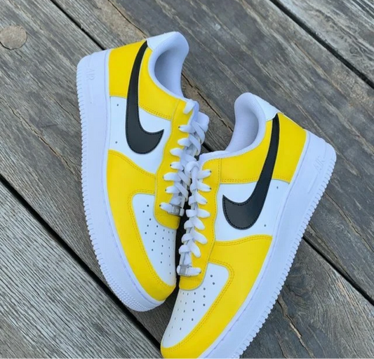 Yellow and Black Bumblebee - Custom Air Force 1 - Sole Struck