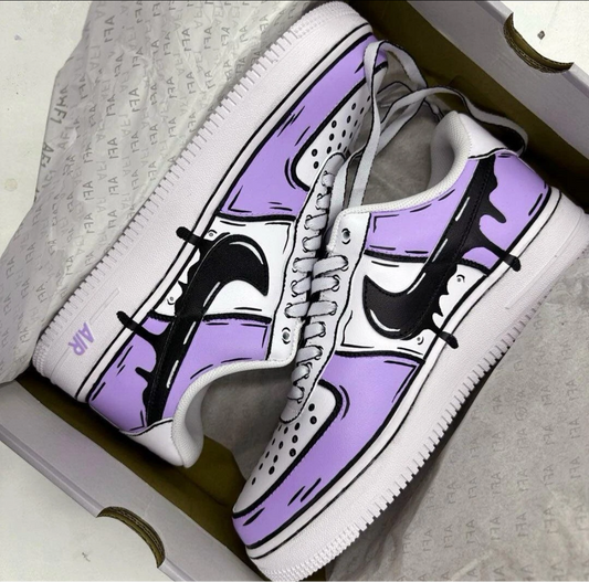 Purple Cartoon - Custom Air Force 1 - Sole Struck