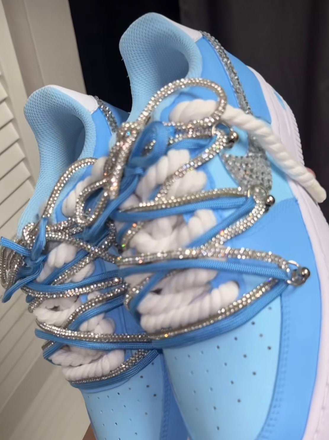 Blue Bling - Custom Air Force 1