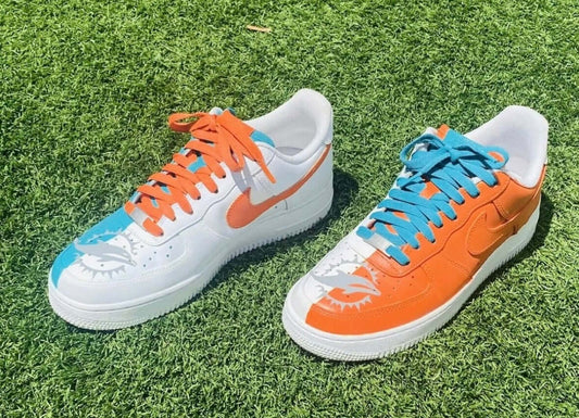 Miami Dolphins - Custom Air Force 1 - Sole Struck