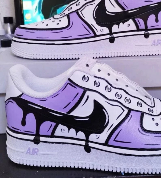 Purple Cartoon - Custom Air Force 1 - Sole Struck