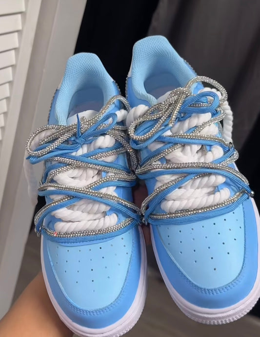 Blue Bling - Custom Air Force 1