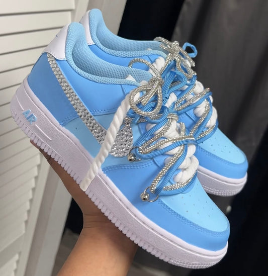 Blue Bling - Custom Air Force 1