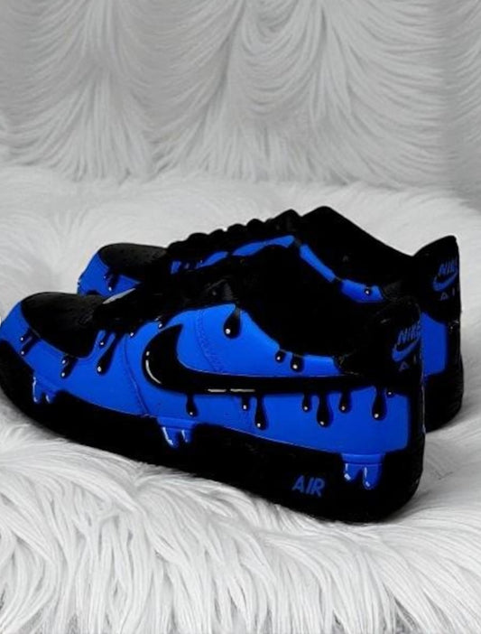 3D Blue Drip - Custom Air Force 1