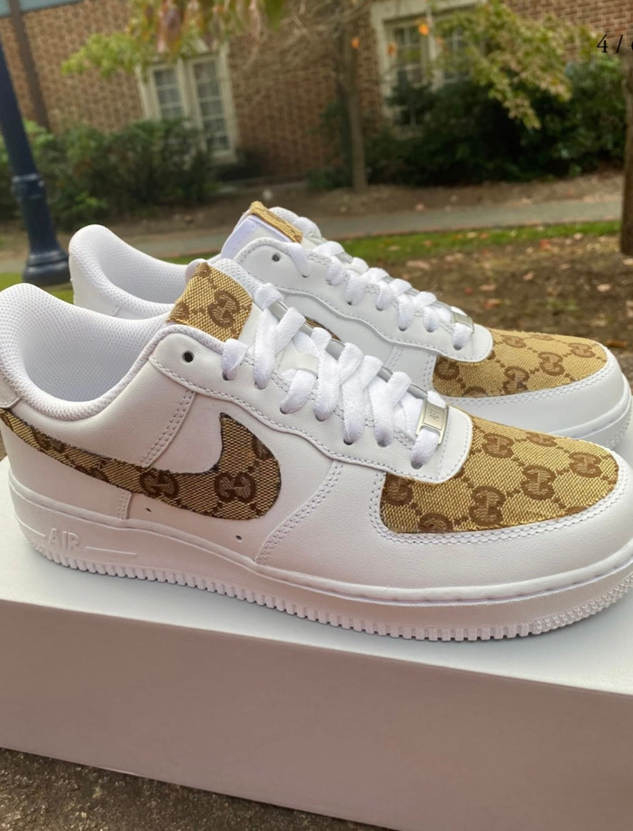 Double GG - Custom Air Force 1 Sole Struck