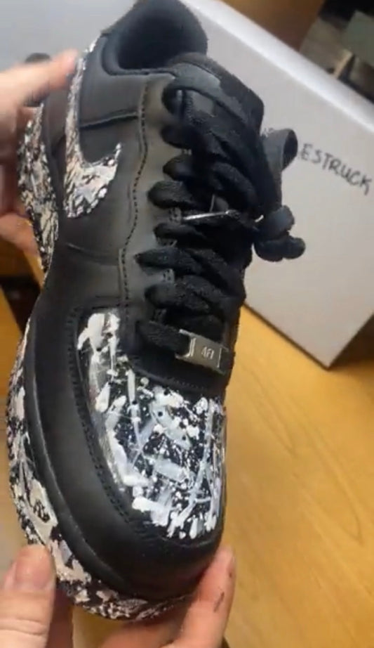 Oreo Splatter - Custom Air Force 1 - Sole Struck