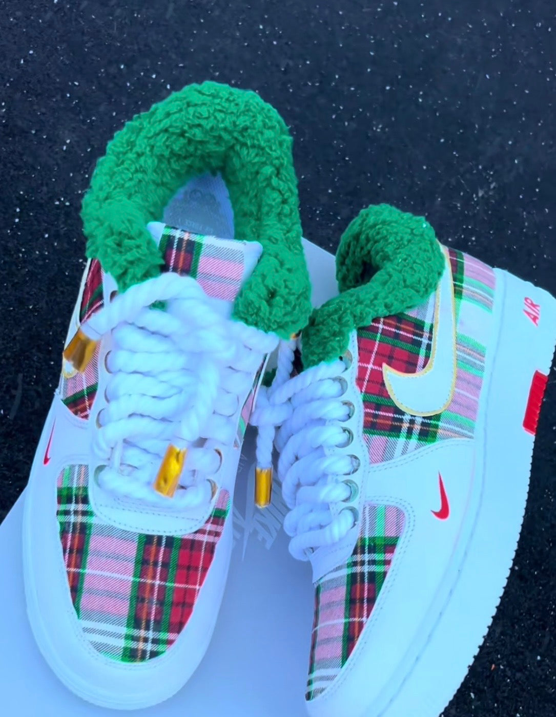 Cozy Forces (Green) - Custom Air Force 1 Sole Struck