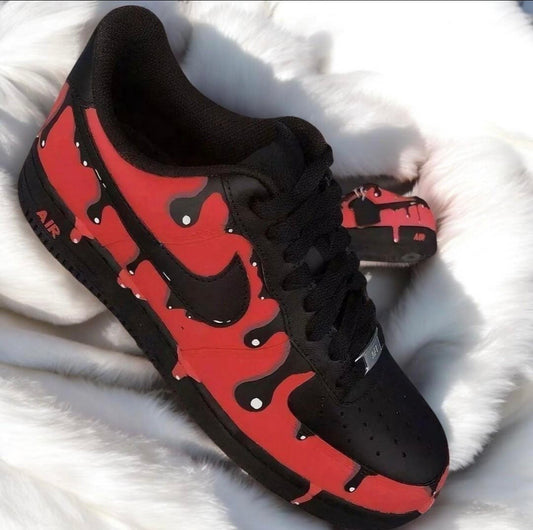 3D Red Drip - Custom Air Force 1