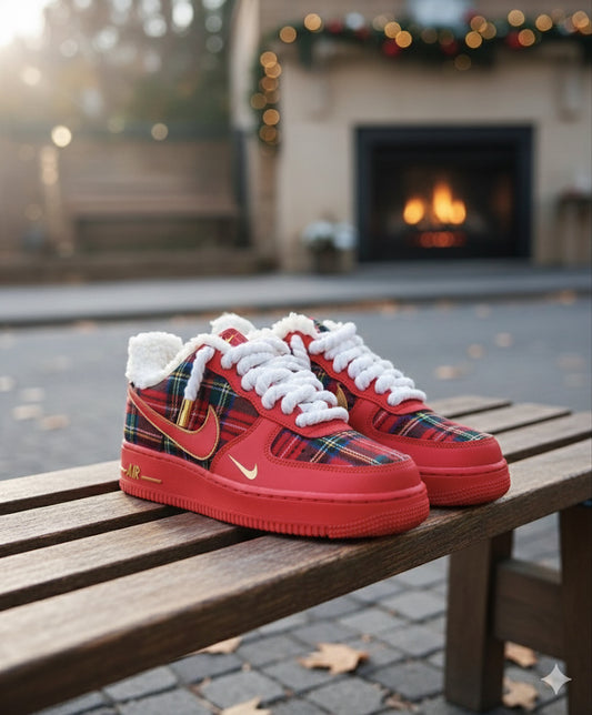 Cozy Forces (Red) - Custom Air Force 1